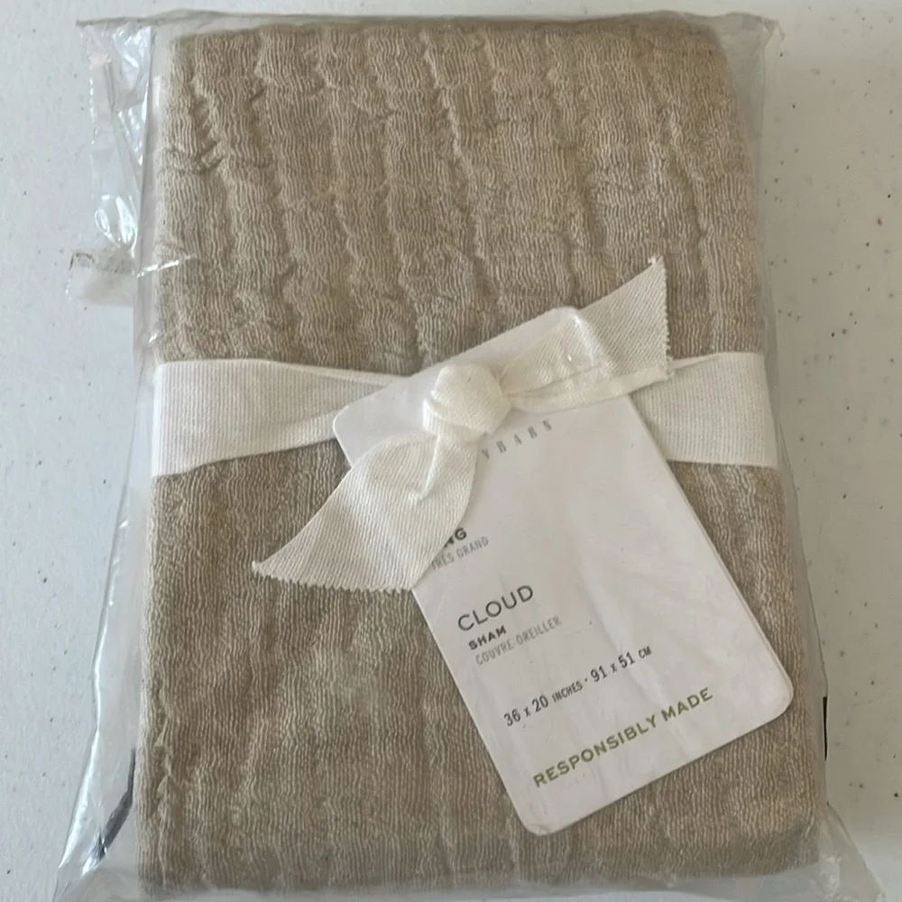 Pottery Barn Cloud King Sham in Flax